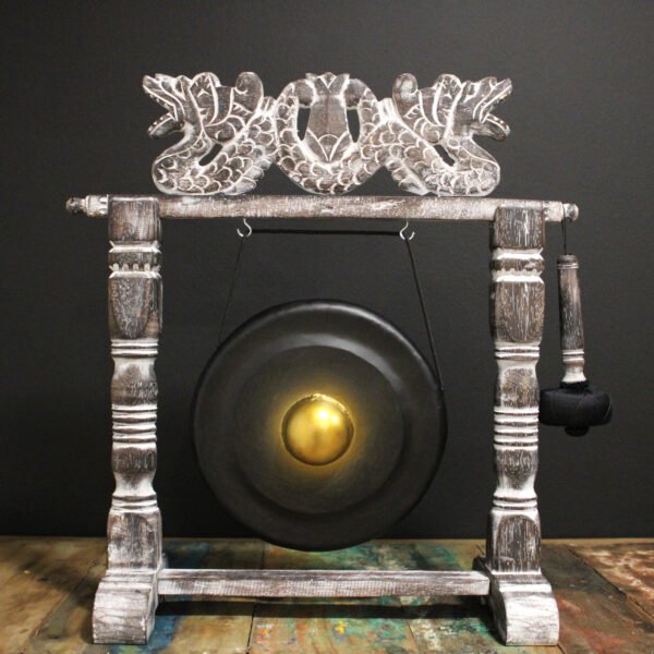 25cm Black Meditation Gong with Stand