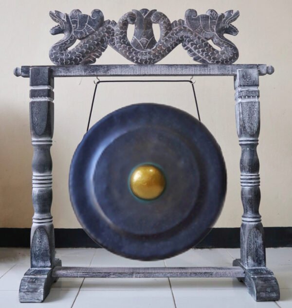 35cm Black Meditation Gong with Stand