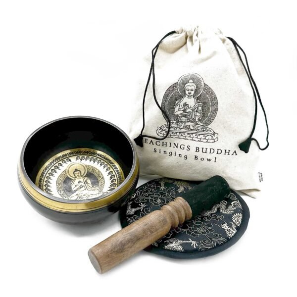 Tibetan Singing Bowl Set – 14 cm – Buddha Engraved