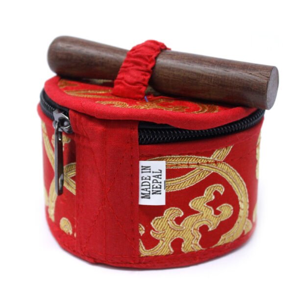 Mini Tibetan Singing Bowl Gift Set - Red