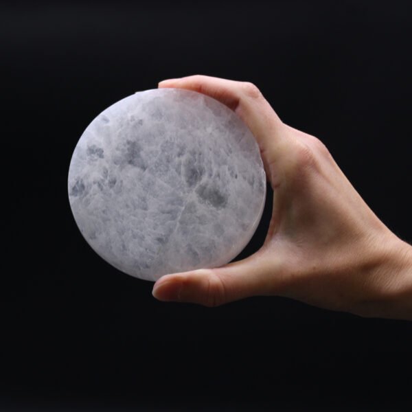 Selenite Charging Plate 10cm – Smooth Finish