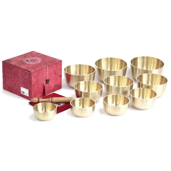 Set of 10 Metal Singing Bowls – Assorted Sizes - Image 2