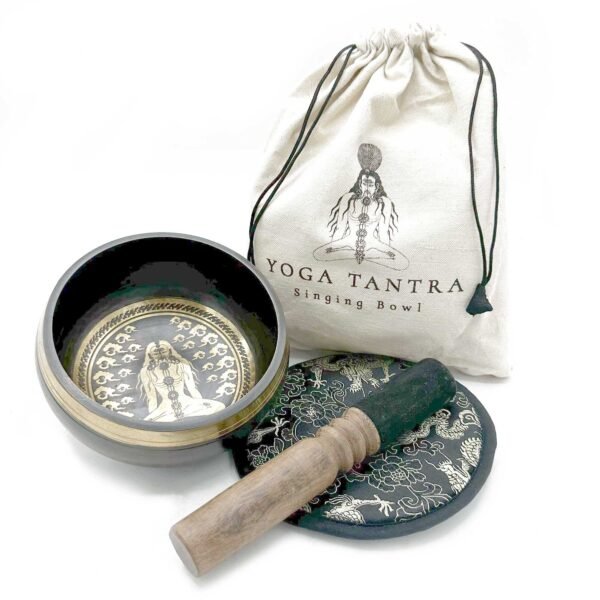 Tibetan Singing Bowl Set – 14 cm – Yogi Engraved