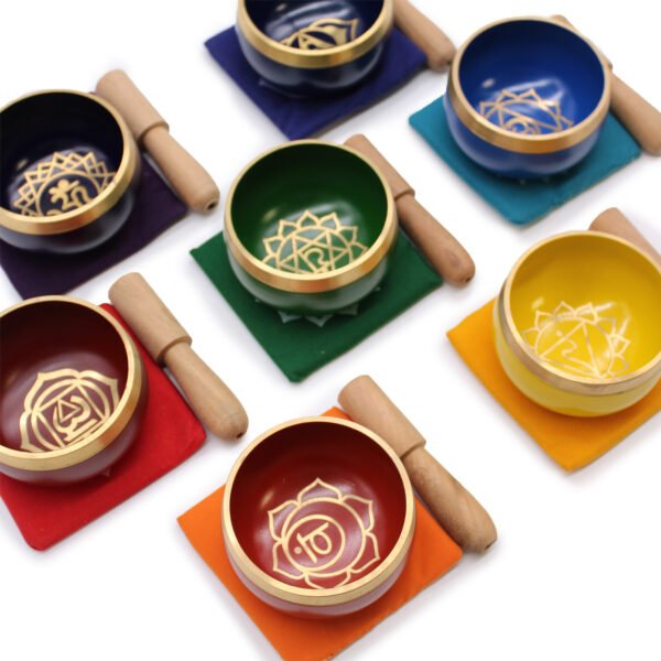 Tibetan Singing Bowl Set – Chakra Pyramid - Image 4