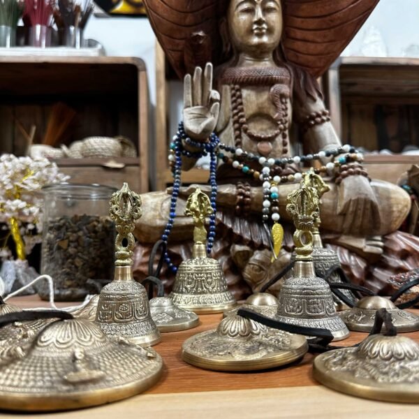 Tibetan Tingsha Bell – Lucky Symbols Design 6 cm