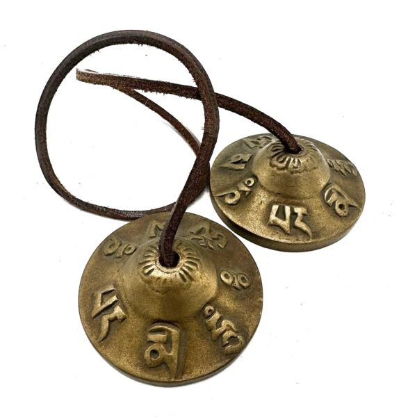 Tibetan Tingsha Bell – Lucky Symbols Design 6 cm