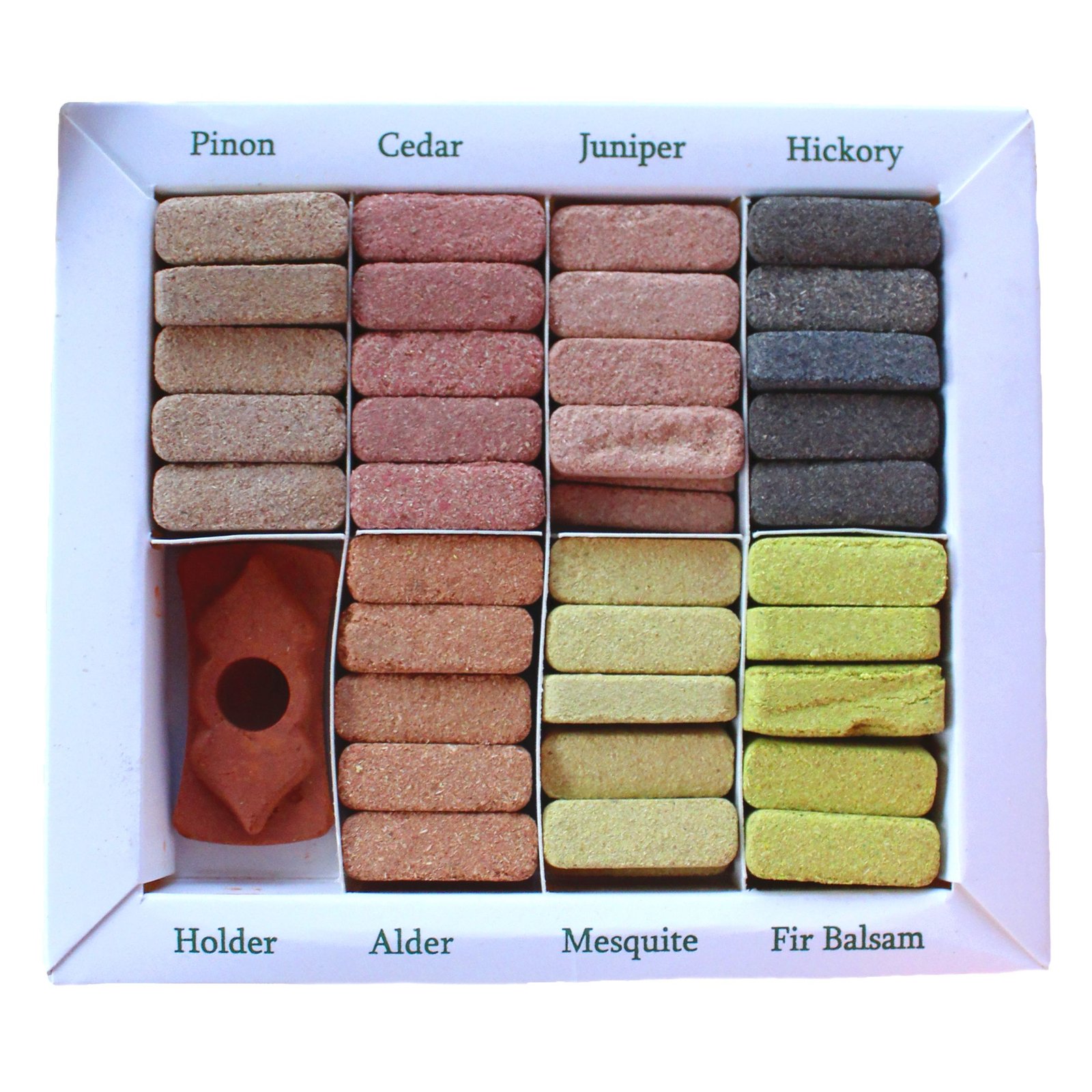 Display Set of 70 Incense Smudge Bricks and Burner - 7 Earthy Himalaya Incenso - Image 2
