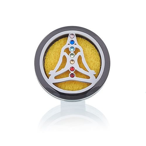 Car Diffuser Kit - Pewter Yoga Chakra - 30mm - Image 6