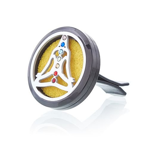 Car Diffuser Kit - Pewter Yoga Chakra - 30mm - Image 7