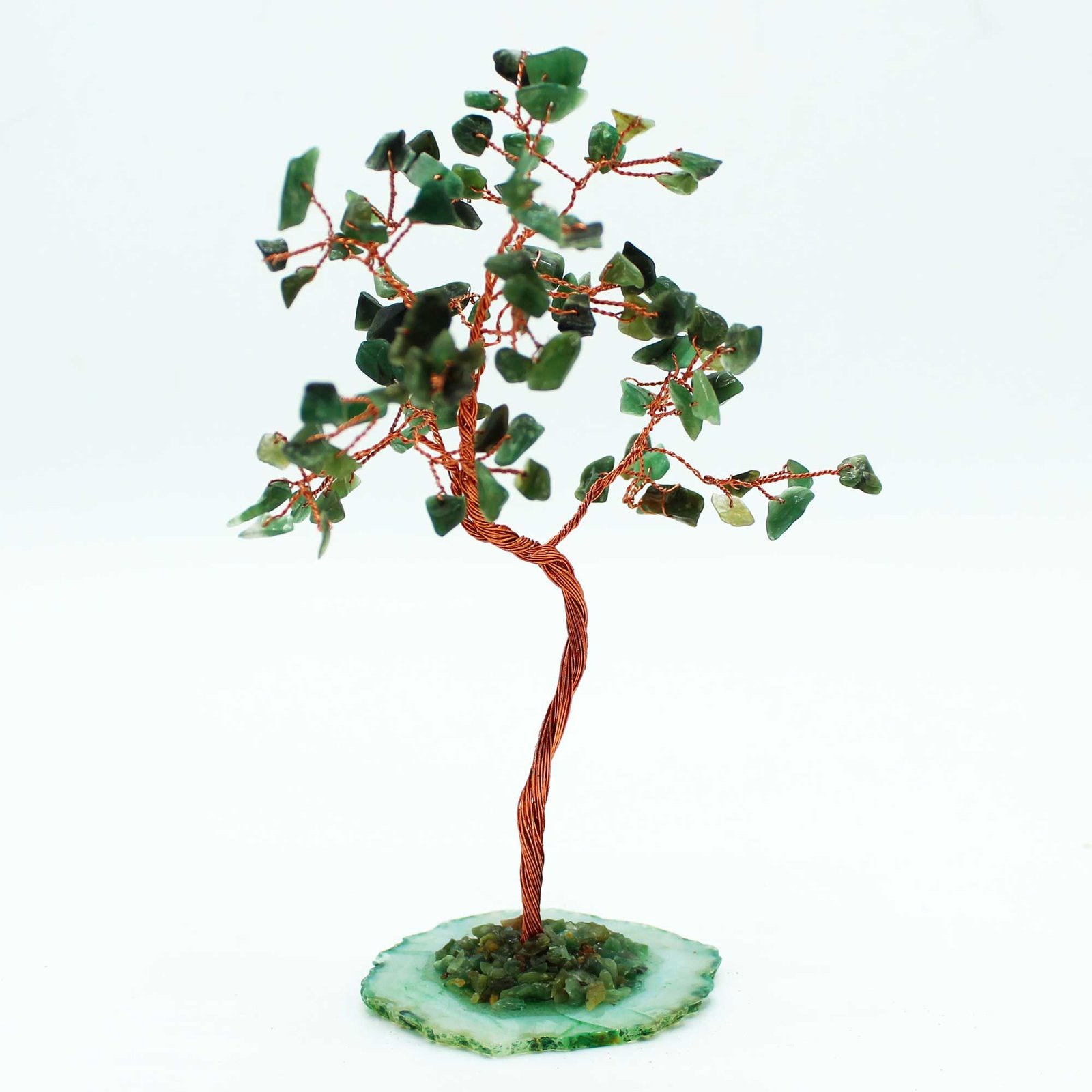 Lrg Gemstone Tree - Green Aventurine on Green Agate Base (100 stones) - Image 2