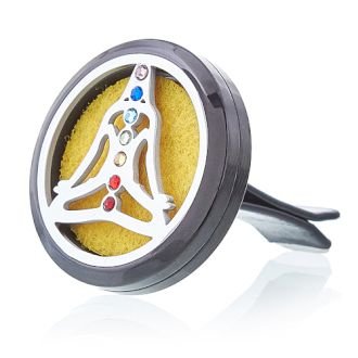 Car Diffuser Kit - Pewter Yoga Chakra - 30mm - Image 8