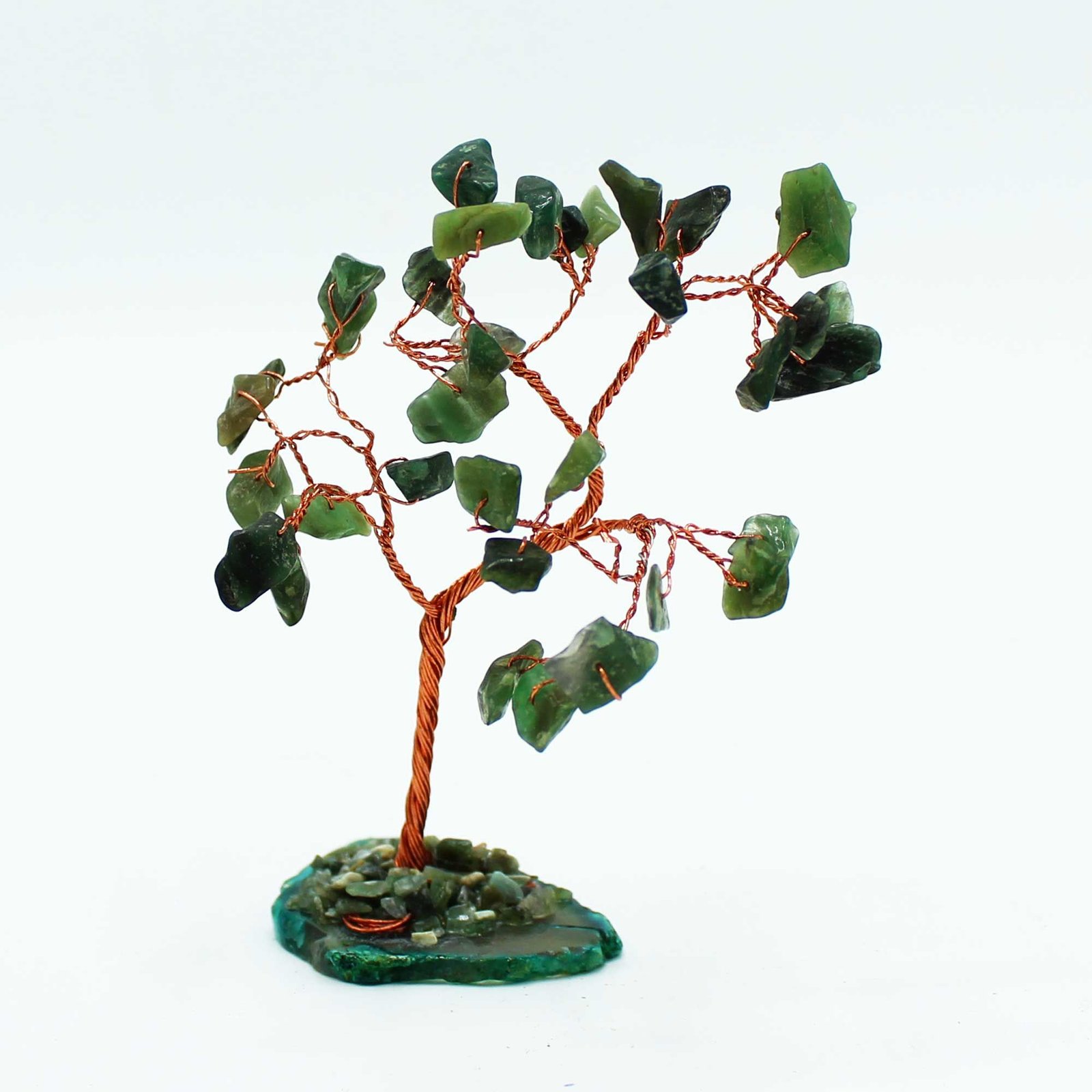 Gemstone Tree - Green Aventurine on Green Agate Base (35 stones) - Image 2