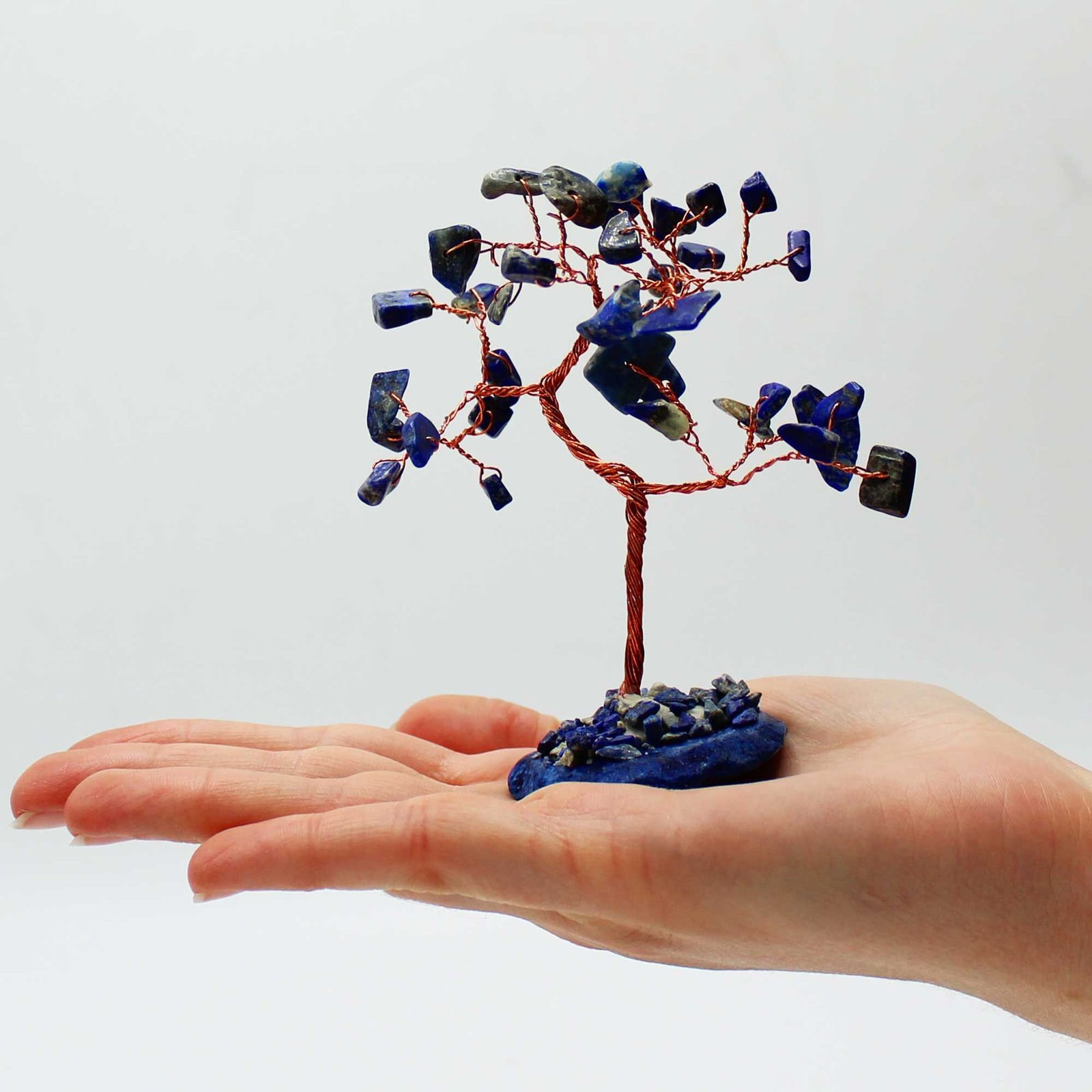 Gemstone Tree - Sodalite on Blue Agate Base (35 stones) - Image 4