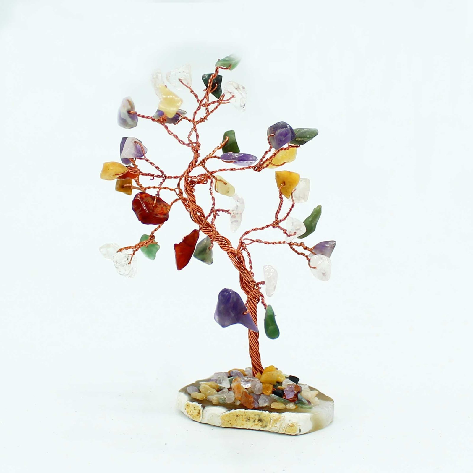 Gemstone Tree - Multi Stones on Natural Agate Base (35 stones) - Image 2