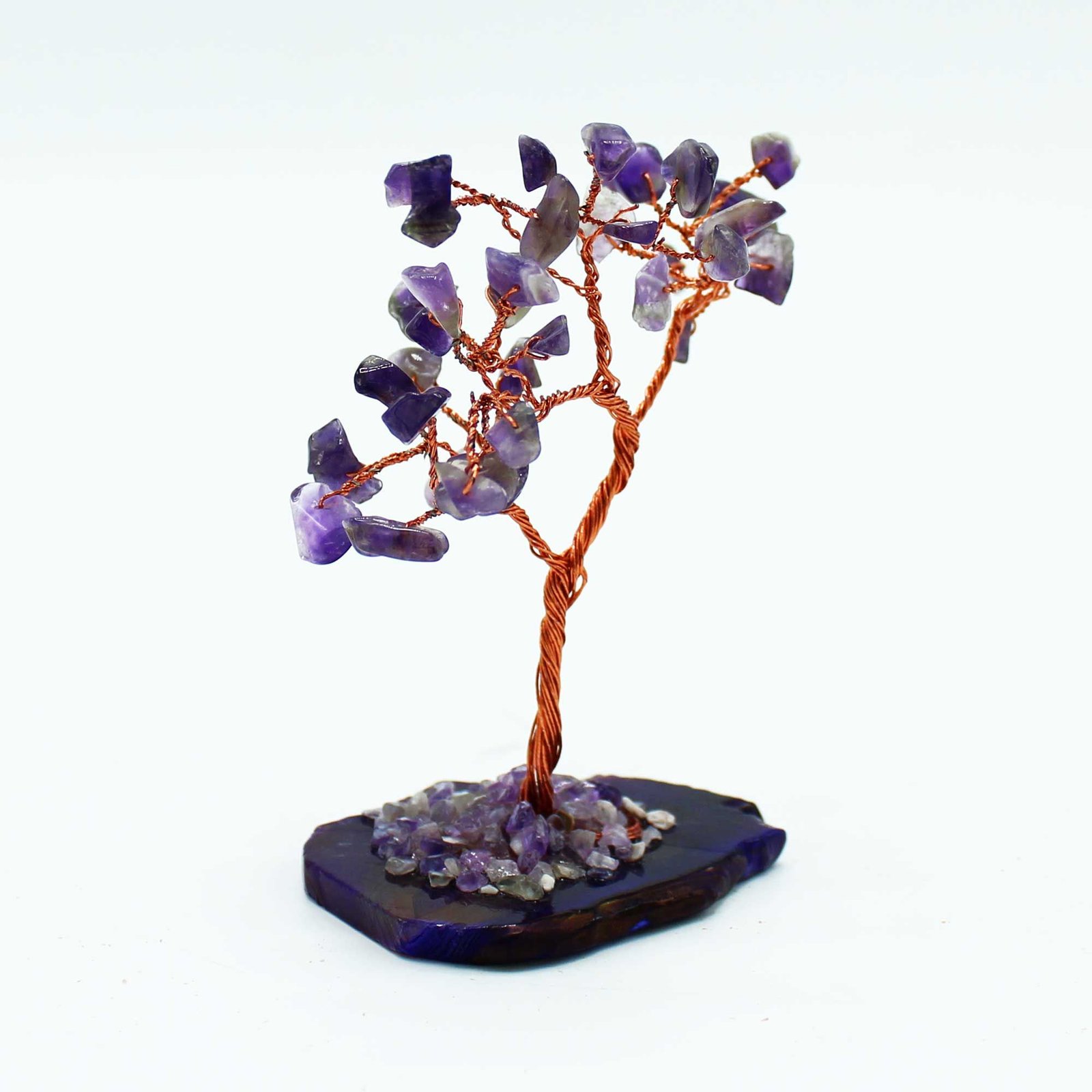 Gemstone Tree - Amethyst on Natural Agate Base (35 stones) - Image 2