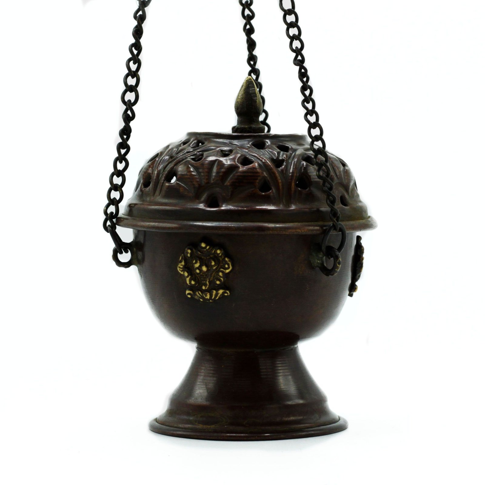 Copper Tibetan Incense Burner - Classic Hanging - Image 2