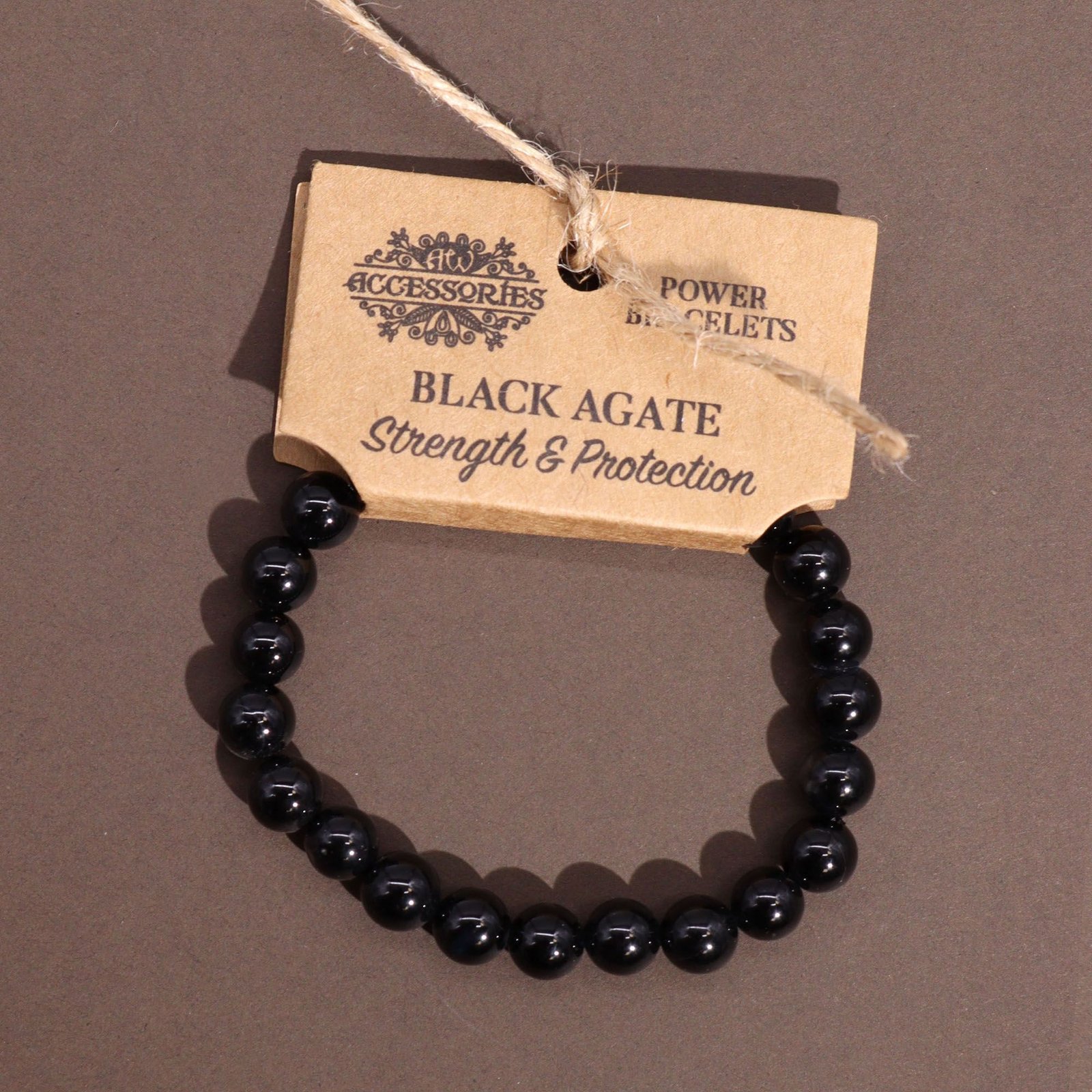 Power Bracelet - Black Agate - Image 2