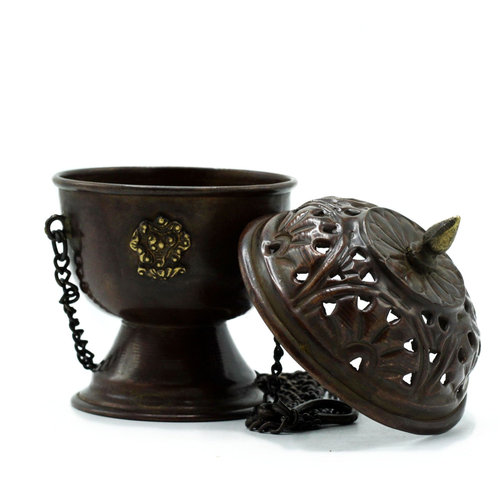 Copper Tibetan Incense Burner - Classic Hanging - Image 3