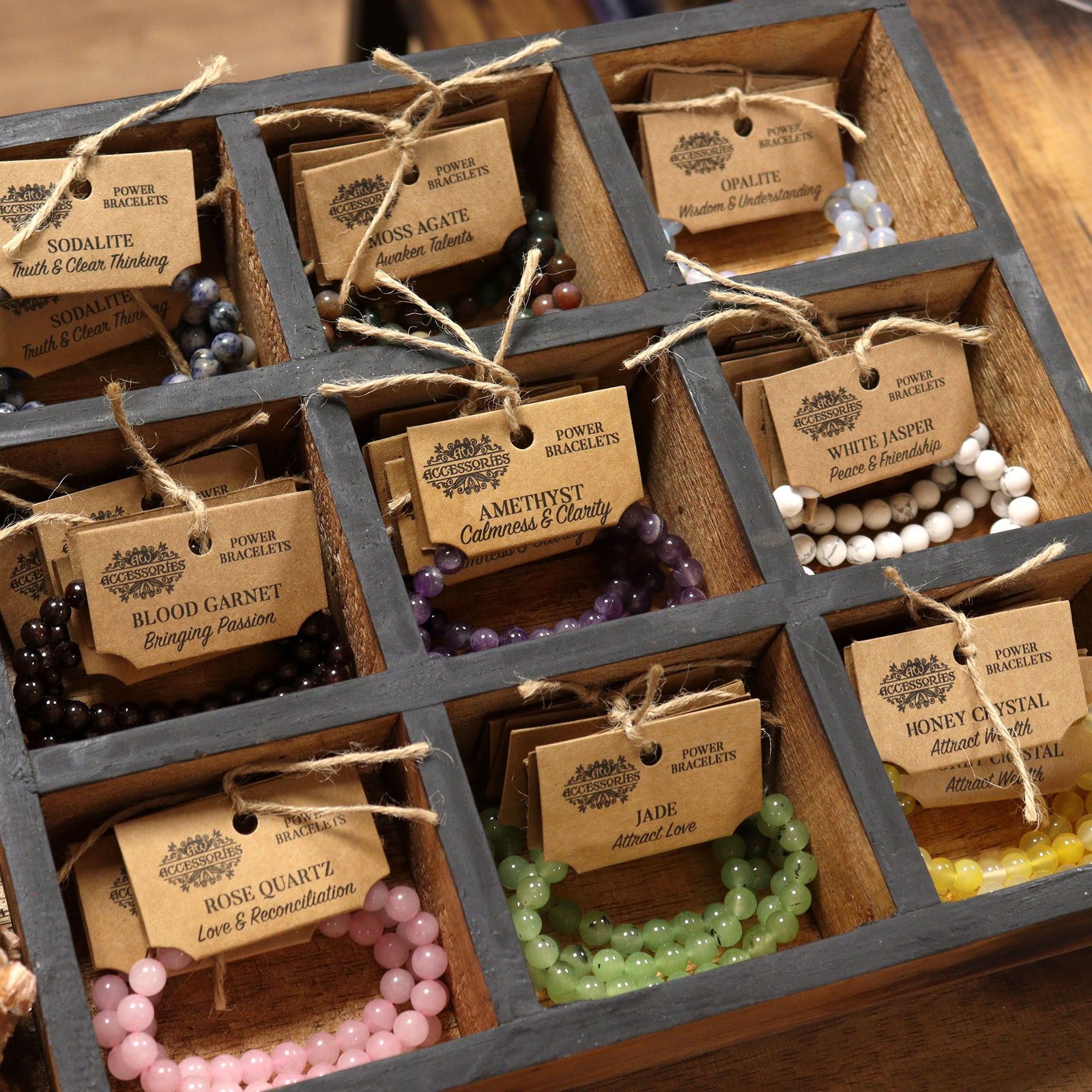 Power Bracelet - Black Agate - Image 5