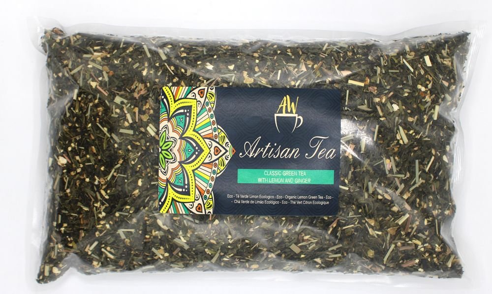 BIO Classic Green Tea with Lemon and Ginger 1Kg - Image 2