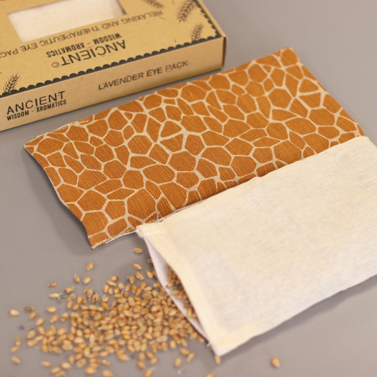 Lavender Natural Cotton and Juco Eye Pillow in Gift Box - Madagascar Giraffe - Image 5