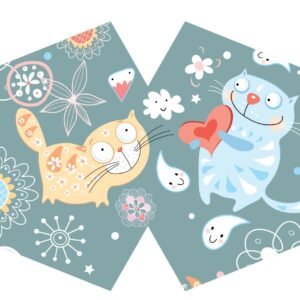 Reusable Fashion Face Covering - Happy Cats (Children)