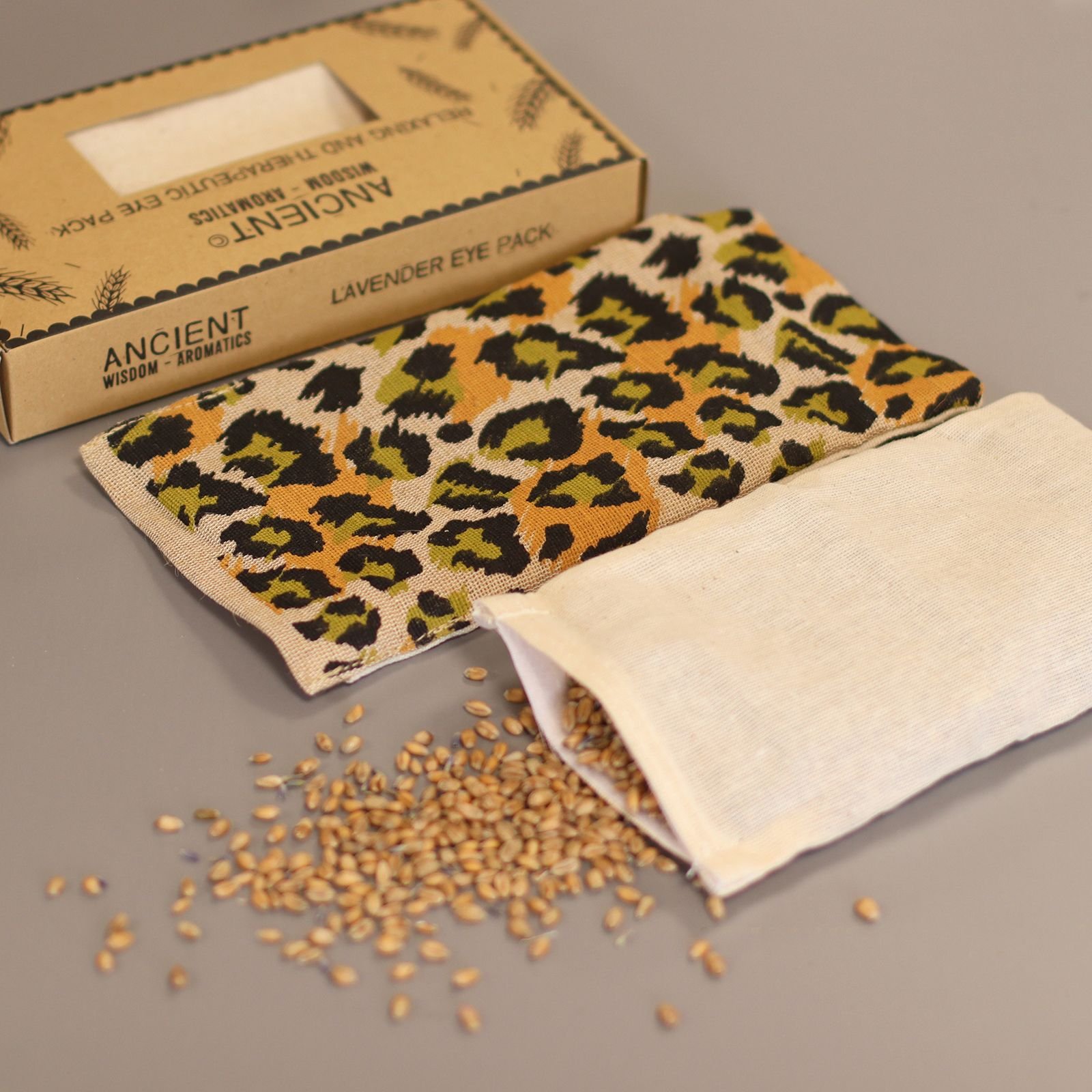 Lavender Natural Cotton and Juco Eye Pillow in Gift Box - Night Leopard - Image 5