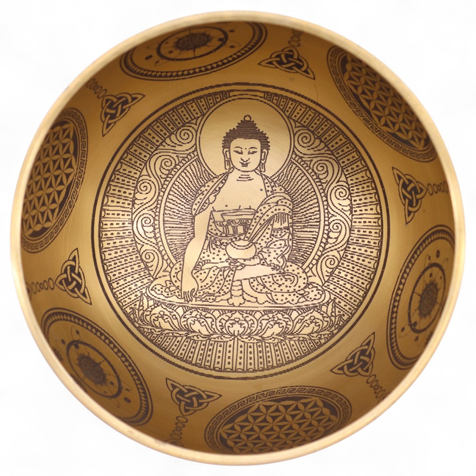 Pure Brass Etched Buddha - Set of 4 - Approx 3.85kg - Image 23