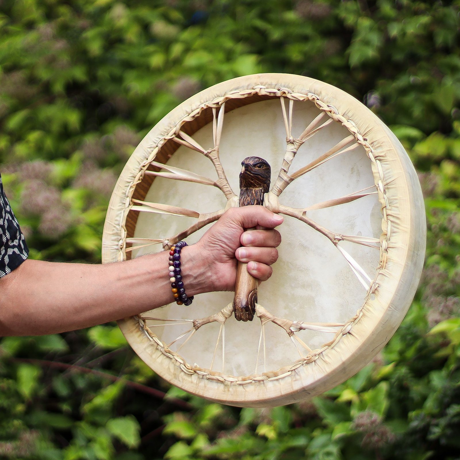 Spirit of the Eagle - Sharman Drum & Stick- Tunable - 40cm - Image 10