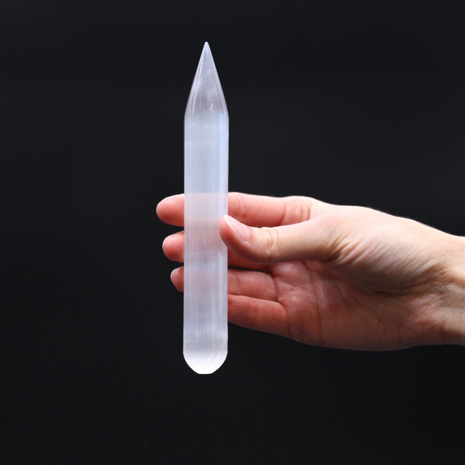 Selenite Wand - 16 cm (Point one End) - Image 3