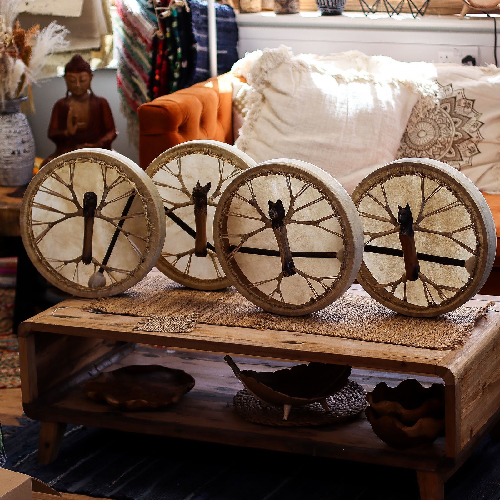 Spirit of the Eagle - Sharman Drum & Stick- Tunable - 40cm - Image 3