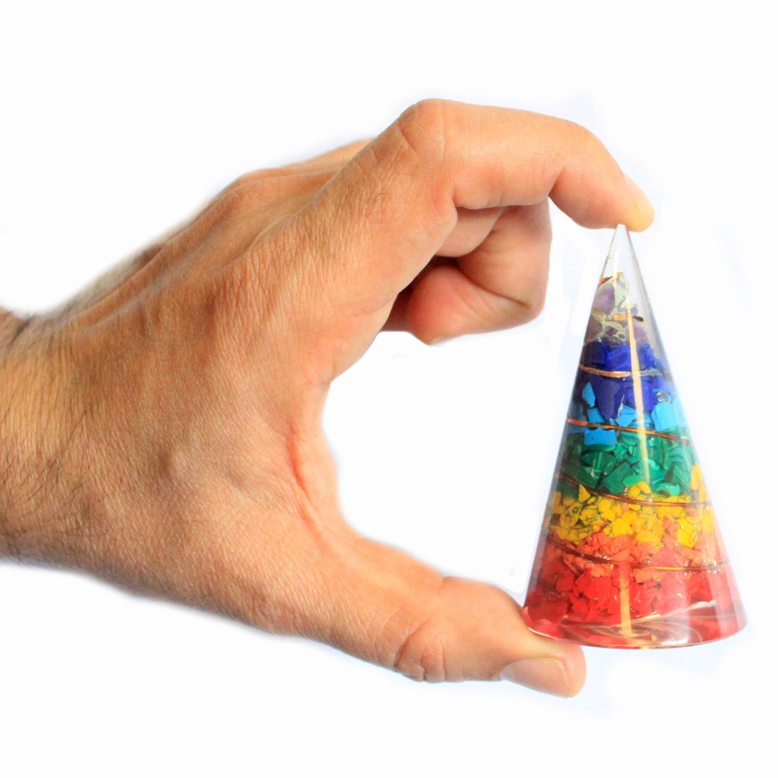 Orgonite Cone - 80mm - Multichip - Image 3