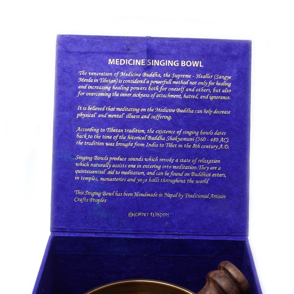 Medicine Buddha Singing Bowl Set 10cm (min 500gm) - Image 5