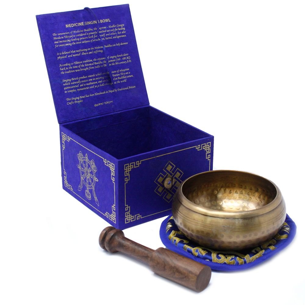 Medicine Buddha Singing Bowl Set 10cm (min 500gm) - Image 4