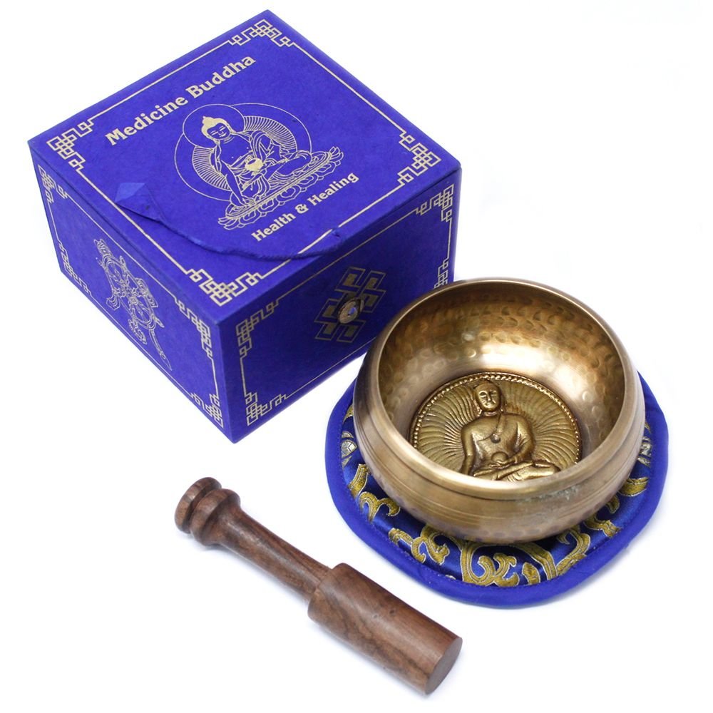 Medicine Buddha Singing Bowl Set 10cm (min 500gm) - Image 2