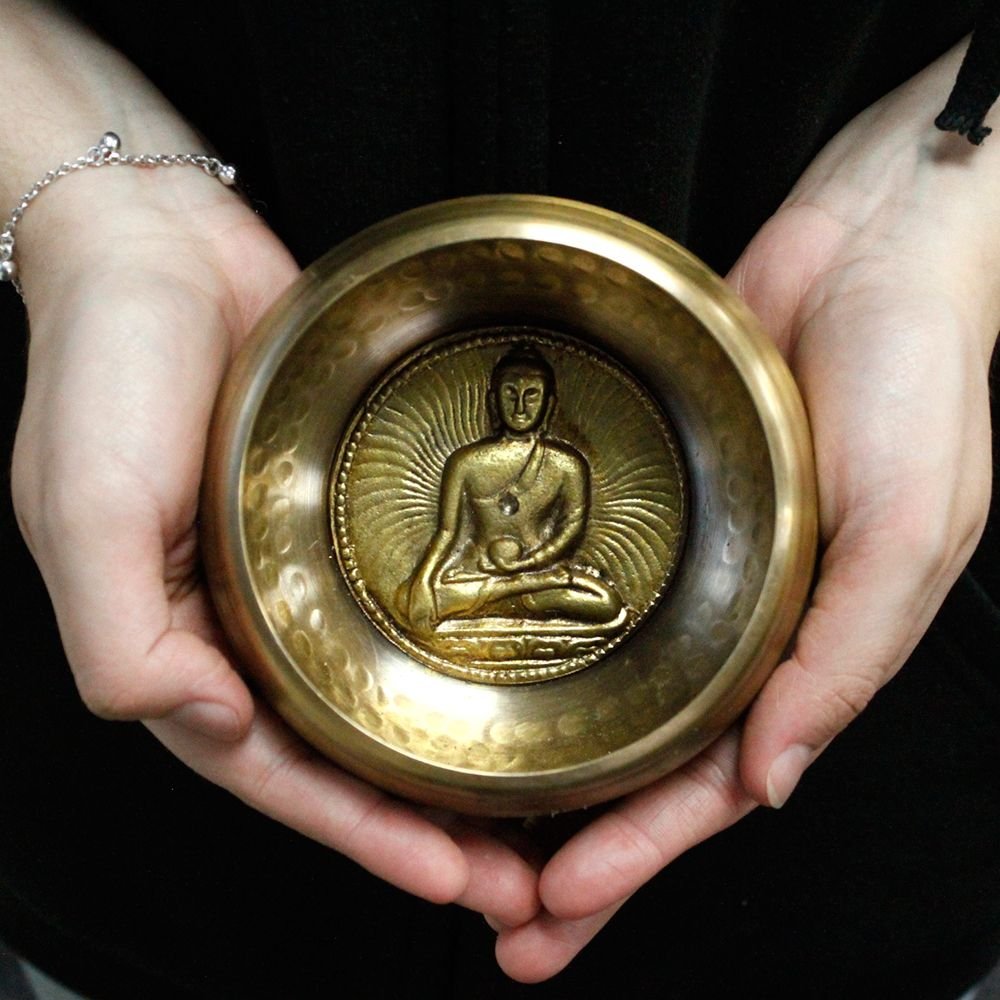 Medicine Buddha Singing Bowl Set 10cm (min 500gm) - Image 8